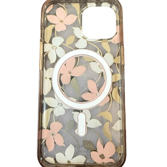 Kate Spade Floral iPhone 13 Case - Pink and Cream - Picture 2 of 5